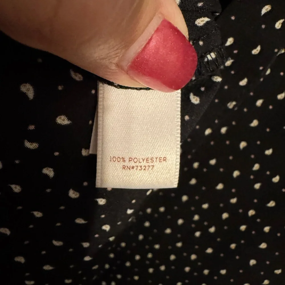 ❤️ LC Lauren Conrad Black Print Women's Top   MEDIUM   #A - Picture 8 of 8